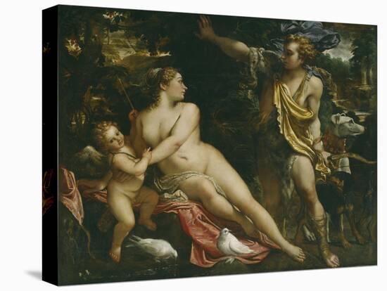 Venus, Adonis and Cupid-Annibale Carracci-Stretched Canvas