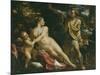 Venus, Adonis and Cupid-Annibale Carracci-Mounted Giclee Print