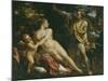 Venus, Adonis and Cupid-Annibale Carracci-Mounted Giclee Print