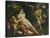 Venus, Adonis and Cupid-Annibale Carracci-Stretched Canvas