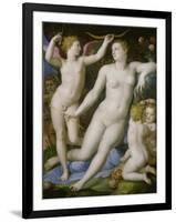 Venus, Amor Und Die Eifersucht-Agnolo Bronzino-Framed Giclee Print