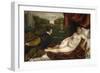 Venus, an Organist and a Little Dog-Titian (Tiziano Vecelli)-Framed Giclee Print