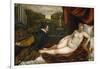 Venus, an Organist and a Little Dog-Titian (Tiziano Vecelli)-Framed Giclee Print