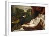 Venus, an Organist and a Little Dog-Titian (Tiziano Vecelli)-Framed Giclee Print