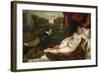 Venus, an Organist and a Little Dog-Titian (Tiziano Vecelli)-Framed Giclee Print