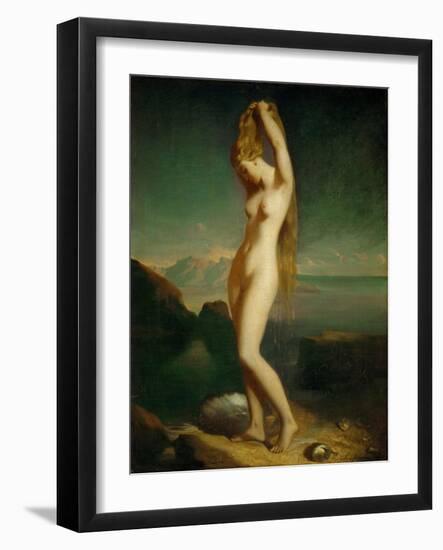 Venus Anadyomene, 1838, Salon 1839 Canvas 65.5 x 55 cm R.F. 2262.-Theodore Chasseriau-Framed Giclee Print