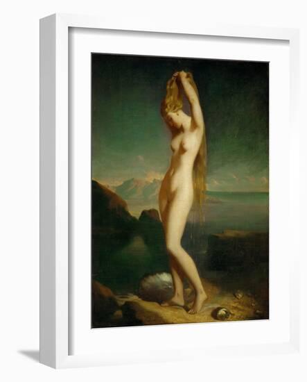 Venus Anadyomene, 1838, Salon 1839 Canvas 65.5 x 55 cm R.F. 2262.-Theodore Chasseriau-Framed Giclee Print