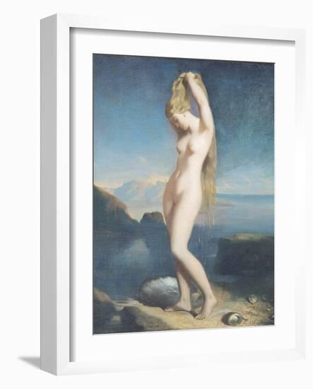 Venus Anadyomene, or Venus of the Sea, 1838-Theodore Chasseriau-Framed Giclee Print