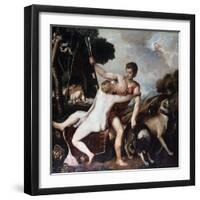 Venus and Adonis, 1553-Titian (Tiziano Vecelli)-Framed Giclee Print