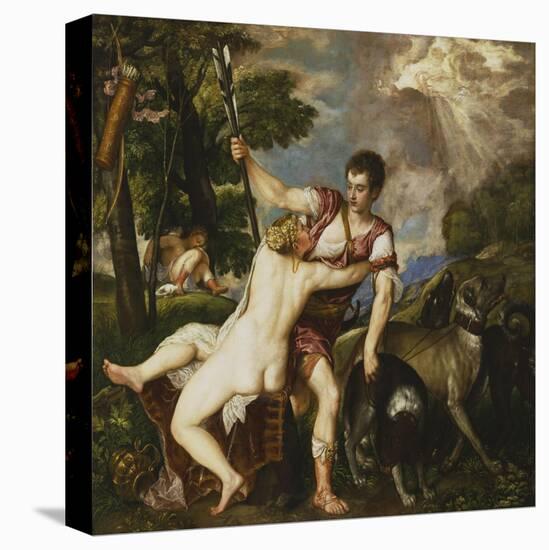 Venus and Adonis, 1554-Titian (Tiziano Vecelli)-Stretched Canvas