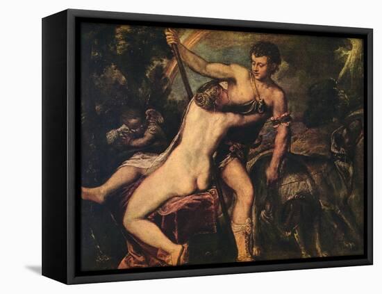 'Venus and Adonis', 1560-Titian-Framed Stretched Canvas