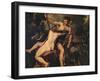 'Venus and Adonis', 1560-Titian-Framed Giclee Print