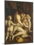 Venus and Adonis, 1565-1569-Luca Cambiaso-Mounted Giclee Print