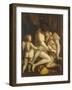 Venus and Adonis, 1565-1569-Luca Cambiaso-Framed Giclee Print