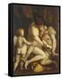 Venus and Adonis, 1565-1569-Luca Cambiaso-Framed Stretched Canvas