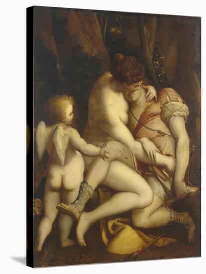 Venus and Adonis, 1565-1569-Luca Cambiaso-Stretched Canvas