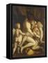 Venus and Adonis, 1565-1569-Luca Cambiaso-Framed Stretched Canvas