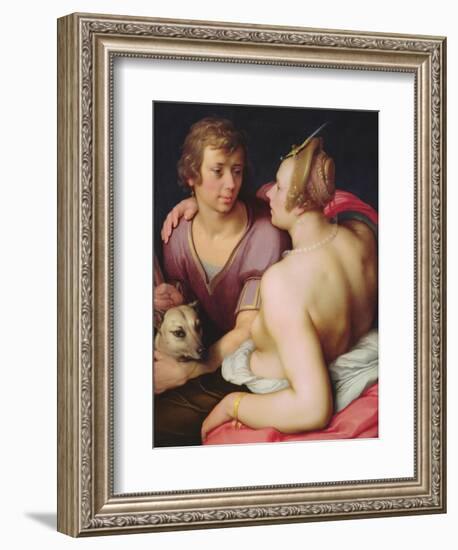 Venus and Adonis, 1610-Cornelis Cornelisz. van Haarlem-Framed Giclee Print