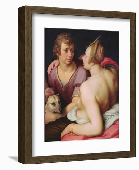 Venus and Adonis, 1610-Cornelis Cornelisz. van Haarlem-Framed Giclee Print