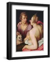 Venus and Adonis, 1610-Cornelis Cornelisz. van Haarlem-Framed Giclee Print