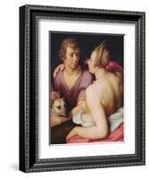 Venus and Adonis, 1610-Cornelis Cornelisz. van Haarlem-Framed Giclee Print