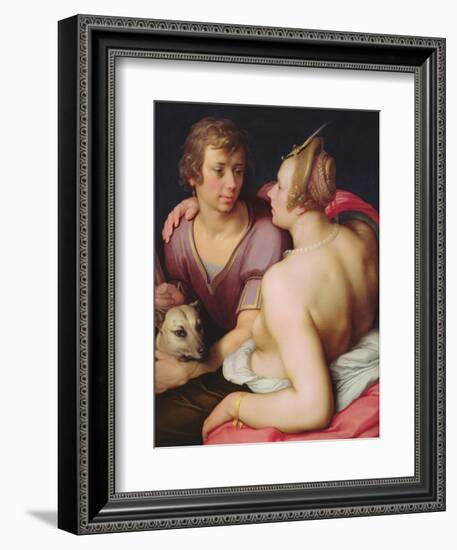 Venus and Adonis, 1610-Cornelis Cornelisz. van Haarlem-Framed Giclee Print