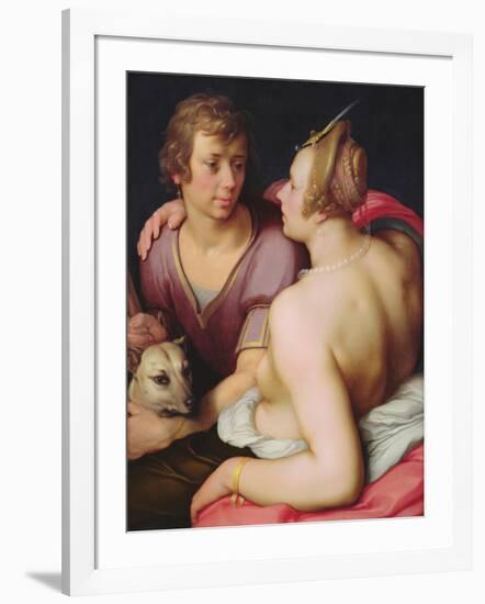 Venus and Adonis, 1610-Cornelis Cornelisz. van Haarlem-Framed Giclee Print