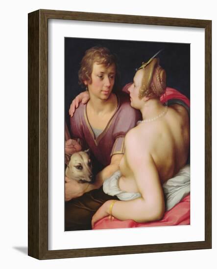 Venus and Adonis, 1610-Cornelis Cornelisz. van Haarlem-Framed Giclee Print