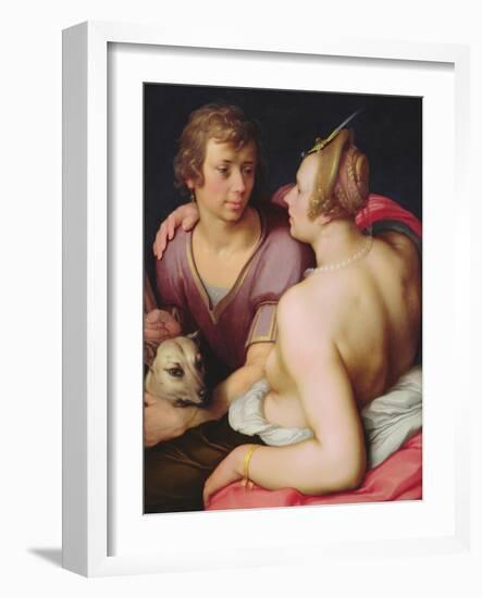 Venus and Adonis, 1610-Cornelis Cornelisz. van Haarlem-Framed Giclee Print