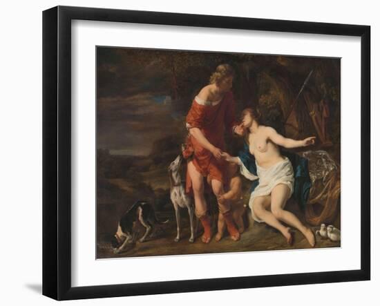 Venus and Adonis, 1657-60-Ferdinand Bol-Framed Giclee Print