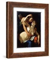 Venus and Adonis, 16th Century-Luca Cambiaso-Framed Giclee Print