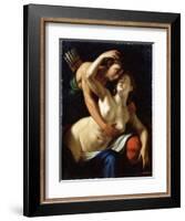 Venus and Adonis, 16th Century-Luca Cambiaso-Framed Giclee Print