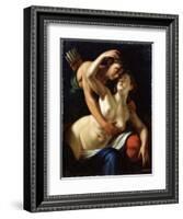 Venus and Adonis, 16th Century-Luca Cambiaso-Framed Giclee Print