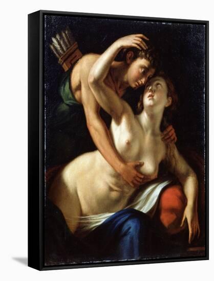 Venus and Adonis, 16th Century-Luca Cambiaso-Framed Stretched Canvas