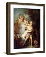 Venus and Adonis, 1750S-Etienne Jeaurat-Framed Giclee Print