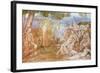 Venus and Adonis, 1903, (Oil on Cardboard)-Adolfo de Carolis-Framed Giclee Print