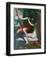 Venus and Adonis, before 1585, Luca Cambiaso (Oil on Canvas)-Luca Cambiaso-Framed Giclee Print