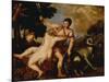 Venus and Adonis, C.1555-60-Titian (Tiziano Vecelli)-Mounted Giclee Print