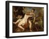 Venus and Adonis, c.1560-Titian-Framed Giclee Print