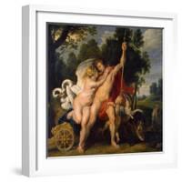 Venus and Adonis, C1614-Peter Paul Rubens-Framed Giclee Print