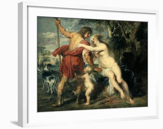 Venus and Adonis, C1630-Peter Paul Rubens-Framed Giclee Print