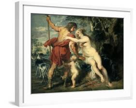 Venus and Adonis, C1630-Peter Paul Rubens-Framed Giclee Print