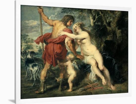 Venus and Adonis, C1630-Peter Paul Rubens-Framed Giclee Print