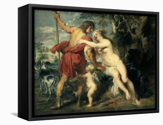 Venus and Adonis, C1630-Peter Paul Rubens-Framed Stretched Canvas