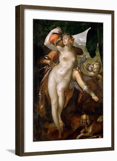 Venus and Adonis, Ca 1595-1597-Bartholomeus Spranger-Framed Giclee Print