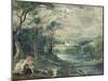 Venus and Adonis in Wooded Landscape Near Beersel Castle-Niederländischer Meister-Mounted Giclee Print