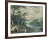 Venus and Adonis in Wooded Landscape Near Beersel Castle-Niederländischer Meister-Framed Giclee Print