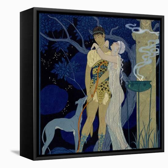 Venus and Adonis-Georges Barbier-Framed Stretched Canvas