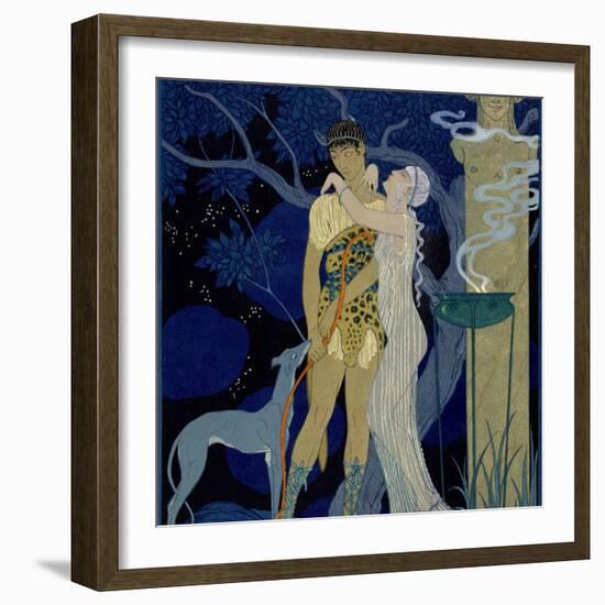 Venus and Adonis-Georges Barbier-Framed Giclee Print