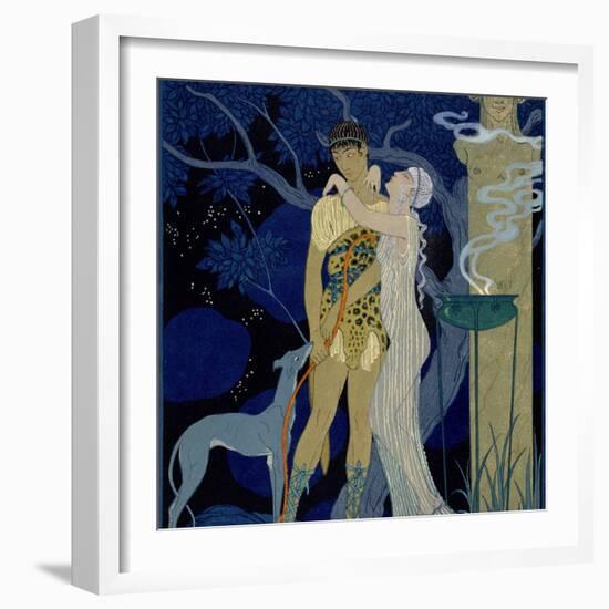 Venus and Adonis-Georges Barbier-Framed Giclee Print